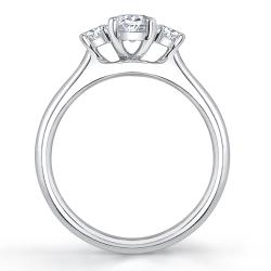 14k White Gold 3/4ct TDW Diamond 3-Stone Engagement Ring (H-I, SI1-SI2)