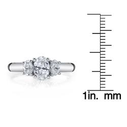 14k White Gold 3/4ct TDW Diamond 3-Stone Engagement Ring (H-I, SI1-SI2)