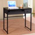 Allaire Tempered Glass Black Computer Desk