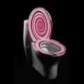 Pink Spiral Designer Melamine Toilet Seat Cover