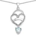 Sterling Silver Blue Cubic Zirconia Jewelry Set