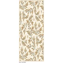 Paradise Foliage Cream Viscose Rug (2'7 x 4')
