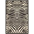 Lyndhurst Collection Zebra Black/ White Rug (8' x 11')