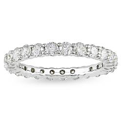 18k White Gold 2ct TDW Diamond Eternity Ring (G-H, SI1-SI2)