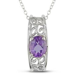 Sterling Silver Amethyst Fashion Necklace