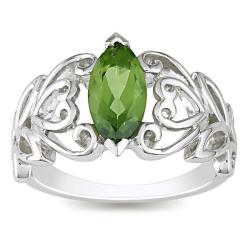 Sterling Silver Peridot Fashion Ring