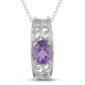 Sterling Silver Amethyst Fashion Necklace