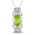 Sterling Silver Peridot Fashion Necklace