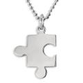Stainless Steel Polished Puzzle Piece Necklace