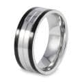 Stainless Steel Polished Black Edge Ring