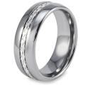 Men's Tungsten Carbide Rope Inlay Ring