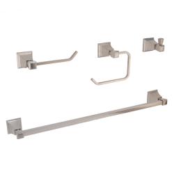 Fontaine Patiglia Brushed Nickel 4-piece Bathroom Accessory Set 
