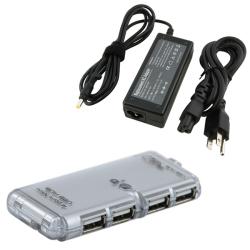 Travel Charger/ 4-port LED USB Hub for HP Pavilion/ Compaq Presario
