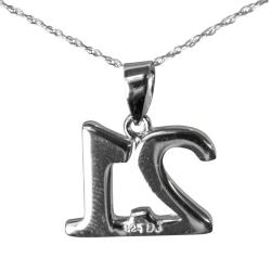 Sterling Silver Red Crystal 21 Pendant