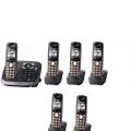 Panasonic KX-TG6546B DECT 6.0 Cordless Answering System with 6 Handsets ...