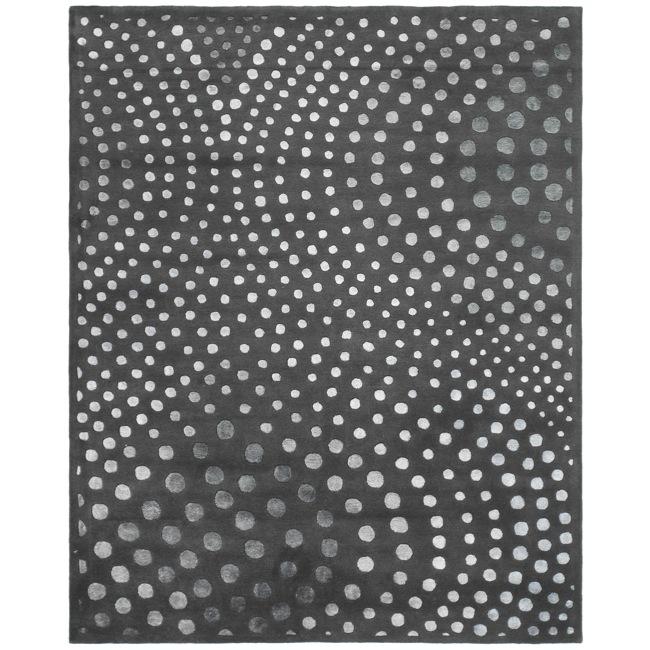 Soho Deco Wave Dark Grey N. Z. Wool Rug (96 x 136)
