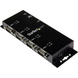 StarTech.com 4 Port USB to DB9 RS232 Serial Adapter Hub - Industrial 