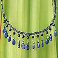 Lapis Lazuli Handcrafted 'Raindrops' Necklace (Thailand)