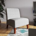 Anna Grey/ White Chevron Accent Chair