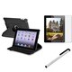 INSTEN Black Tablet Case Cover/ Anti-glare Screen Protector/ Stylus for Apple iPad 3/ 4