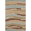 Hand-tufted Cassius Blue/ Brown Rug (7'10 x 7'11)