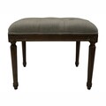 Casual Living Weathered Vintage French Upholstered Linen Ottoman