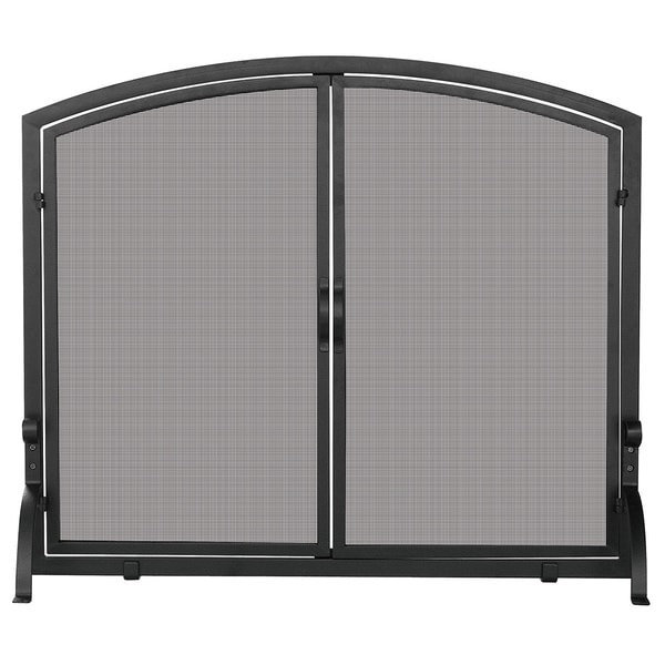 Single Iron Black Screen Door