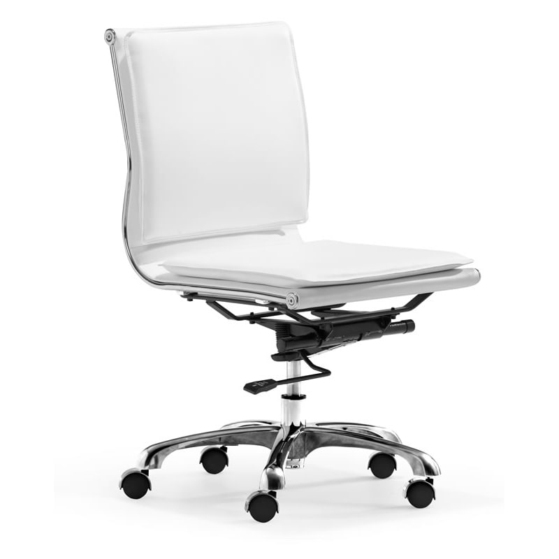 Lider Plus Armless White Office Chair Overstock Shopping Great