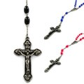 Single Strand Rosary and Crucifix Necklace