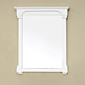 Olivia 36-inch Cream White Wood Mirror