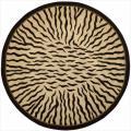 Hand-tufted Dimensions Animal Print Ivory Wool Rug (5'9 Round)