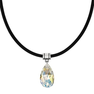 Jewelry by Dawn Crystal Pear Greek Leather Necklace