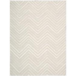 (^ ^)// Nourison Joseph Abboud Hand-tufted Modelo Triangle Wave White Rug (7'6 x 9'6)