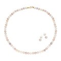 Pearlyta 14k Yellow Gold Multi-colored Freshwater Pearl Jewelry Set (4-5 mm)