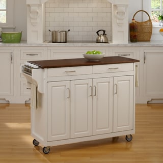 White Finish with Cherry Top Create-a-Cart