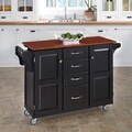Black Finish with Cherry Top Create-a-Cart