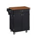 Home Styles Black Finish Cuisine Cart