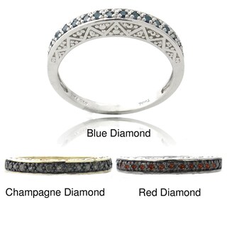DB Designs Sterling Silver 1/6ct TDW Diamond Eternity Ring