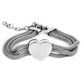 ELYA Stainless Steel Heart Mesh Bracelet