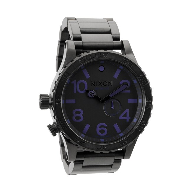 Nixon Men's 51-30 Black and Purple Tide Watch