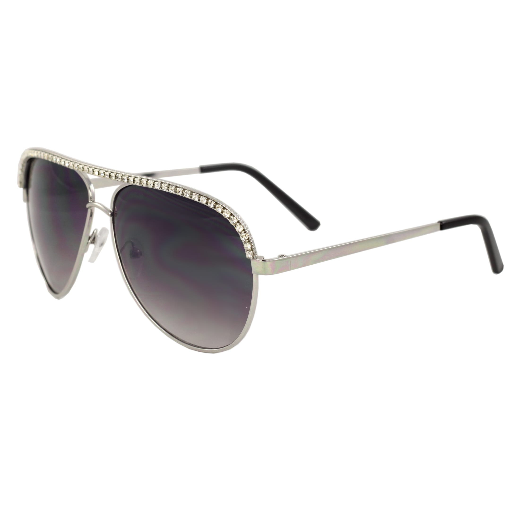 Women's Rhinestone Embossed Aviator Sunglasses 14530590 Overstock