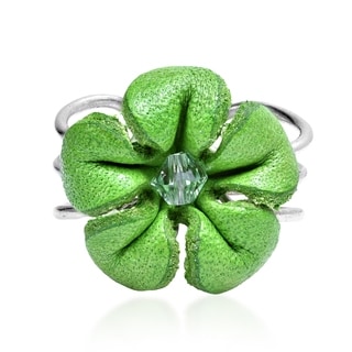 Pretty Jasmine Genuine Leather Floral Ring (Thailand)-Image