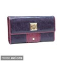 Anais Gvani Color-blocked Leather Clutch Wallet