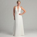 Eden Bridals Women's Plunging V-neck Bridal Dress