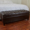 Christopher Knight Home Hastings Espresso Bonded Leather Storage Ottoman