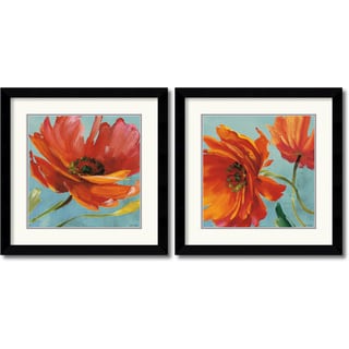 Lisa Audit 'Flamboyant Poppy' Framed Art Print Set