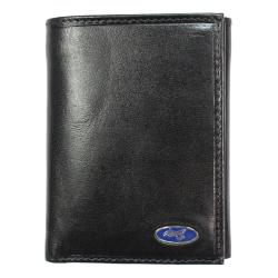 Yacht Men's Black Leather Tri-fold Wallet-Image