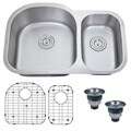 Ruvati 16-gauge Steel Double Bowl 32-inch Undermount Kitchen Sink