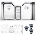 Ruvati 16-gauge Stainless Steel 34-inch Triple Bowl Undermount Kitchen Sink