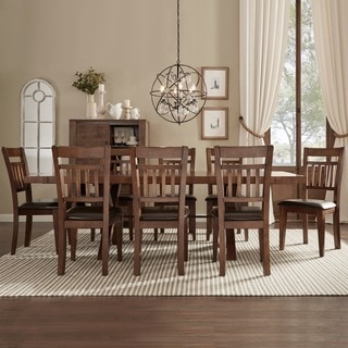 Sale Price TRIBECCA HOME Inverness Warm Oak Turnbuckle 9-piece Mission Dining Set
